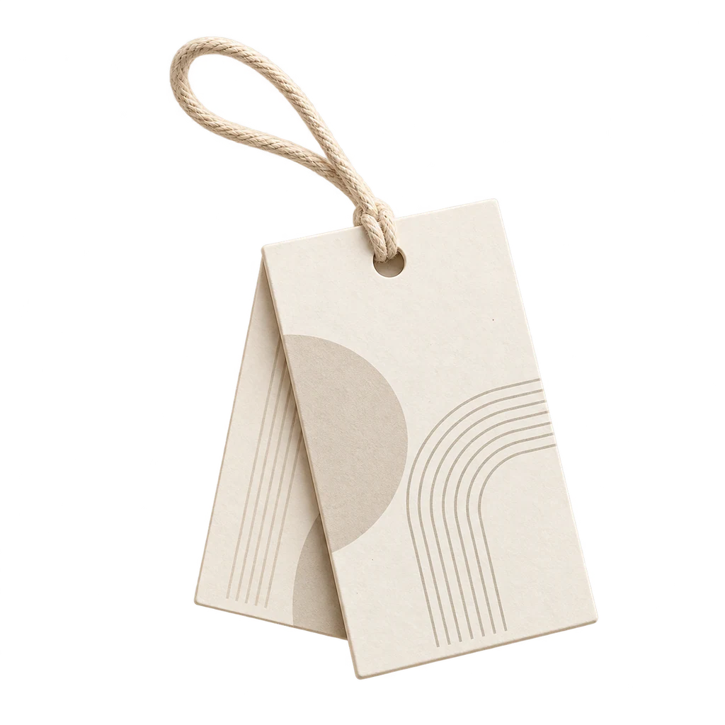 Hang Tag Printing — Baly product photograph — illustrative scene