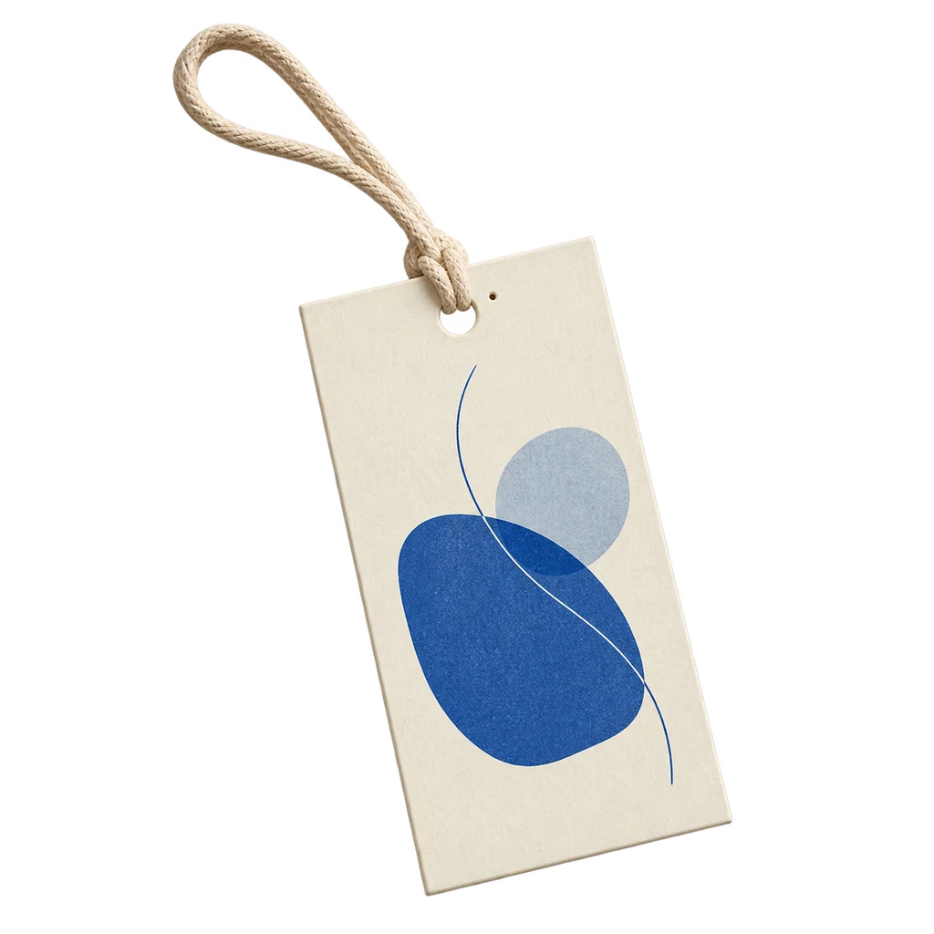Hang Tag Printing — Baly product photograph — illustrative scene