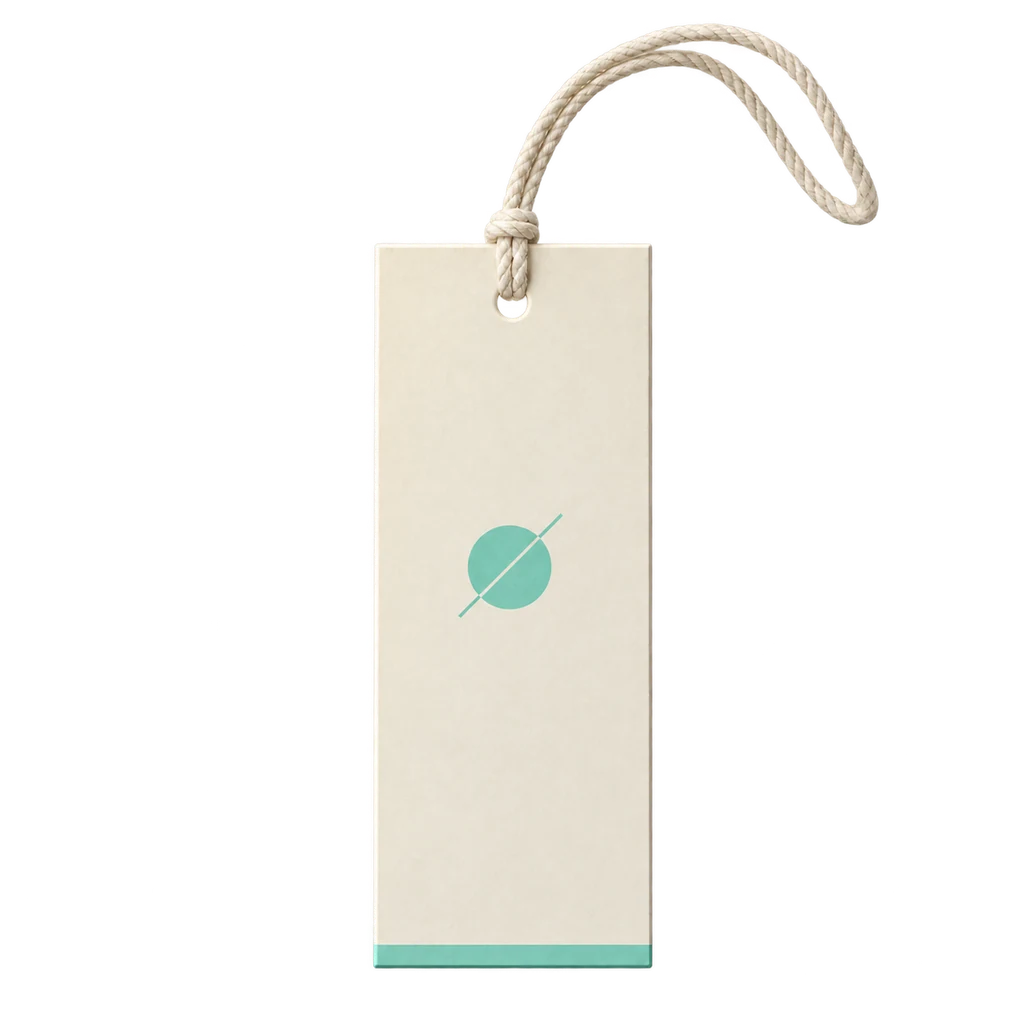 Hang Tag Printing — Baly product photograph — illustrative scene
