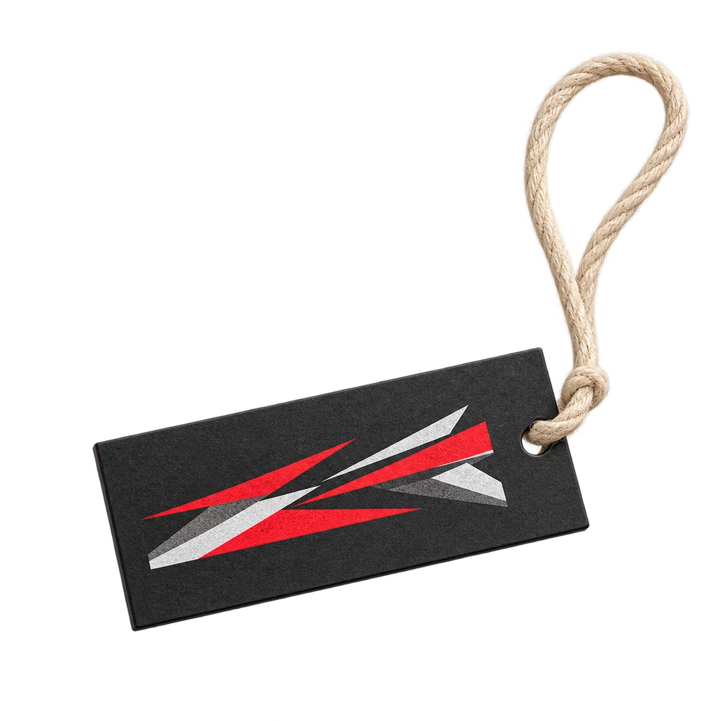 Hang Tag Printing — Baly product photograph — illustrative scene