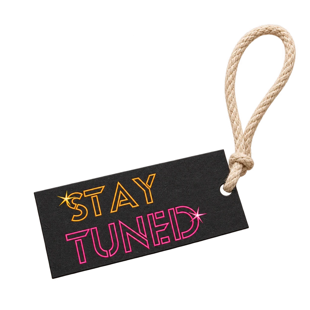 Hang Tag Printing — Baly product photograph — illustrative scene
