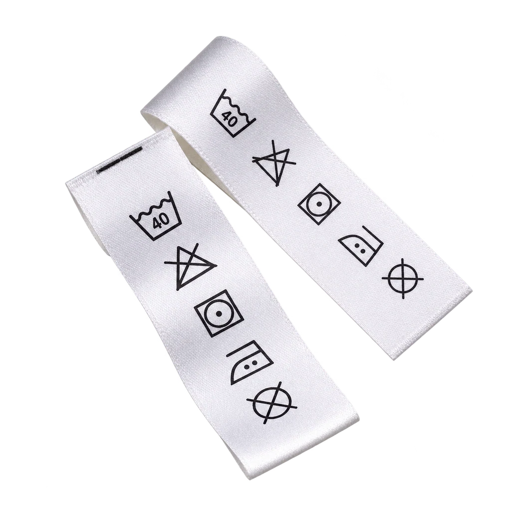 Satin Printed Label — Baly product photograph — illustrative scene